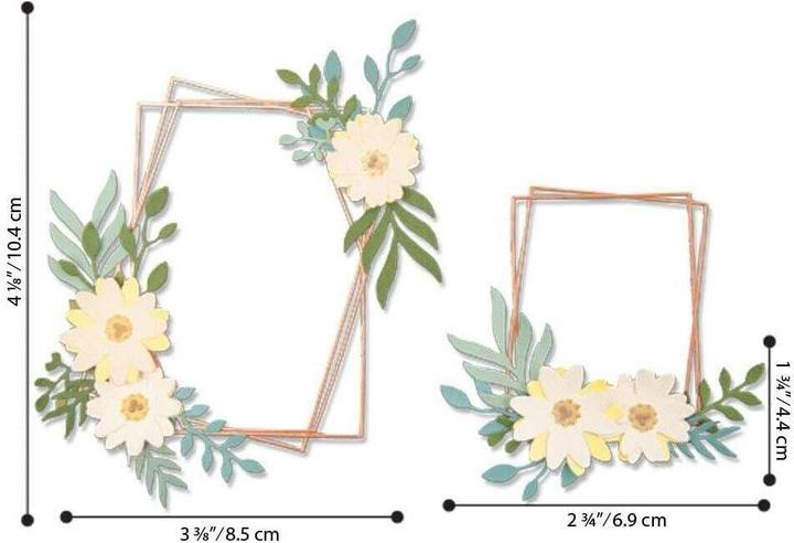 Image du produit Sizzix Thinlits Die Set 12PK Geo Floral Frame par Lisa Jones