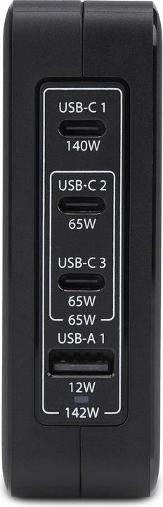 Produktbild StarTech .com 3114GCU-WALL-CHARGER, Drinnen, AC, 28 V, Schwarz (140 W, 4 Ports)