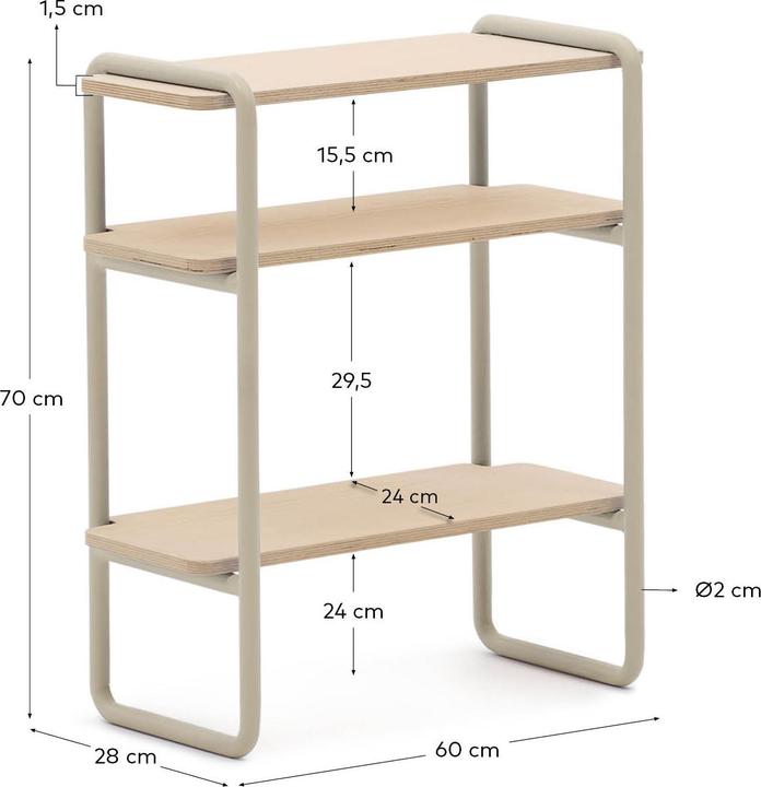 Image du produit Kave Home Tinn (60 x 28 x 70 cm)
