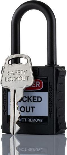 RS PRO 1 Lock 6.4mm Shackle NylonSafety Lockout- B