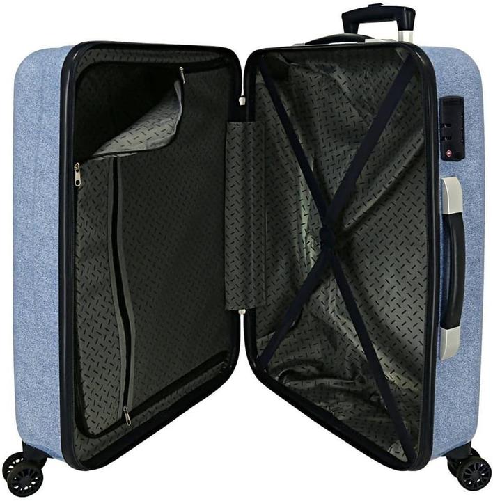 Actual product image Spiderman Denim Cabin and Medium Suitcase Set (70 l)