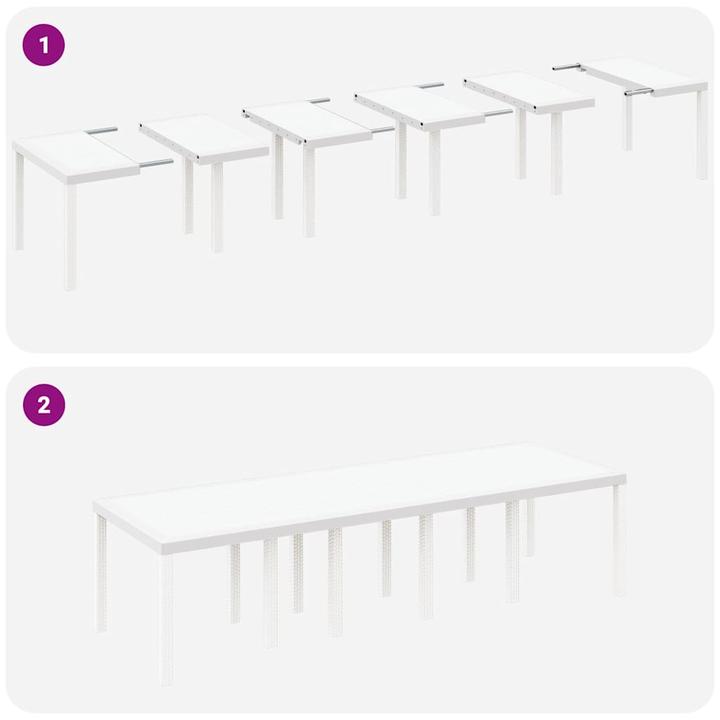 Produktbild VidaXL Weisser Gartentisch (100 cm)