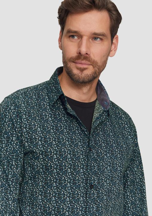 Actual product image S.Oliver Hemd Slim Fit: Gemustertes Hemd mit Kentkragen (3XL)