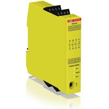 ABB SSR10M Sicherheitsrelais Relaisausgänge 3 NO + 1 NC 2TLA010050R0100, Relais