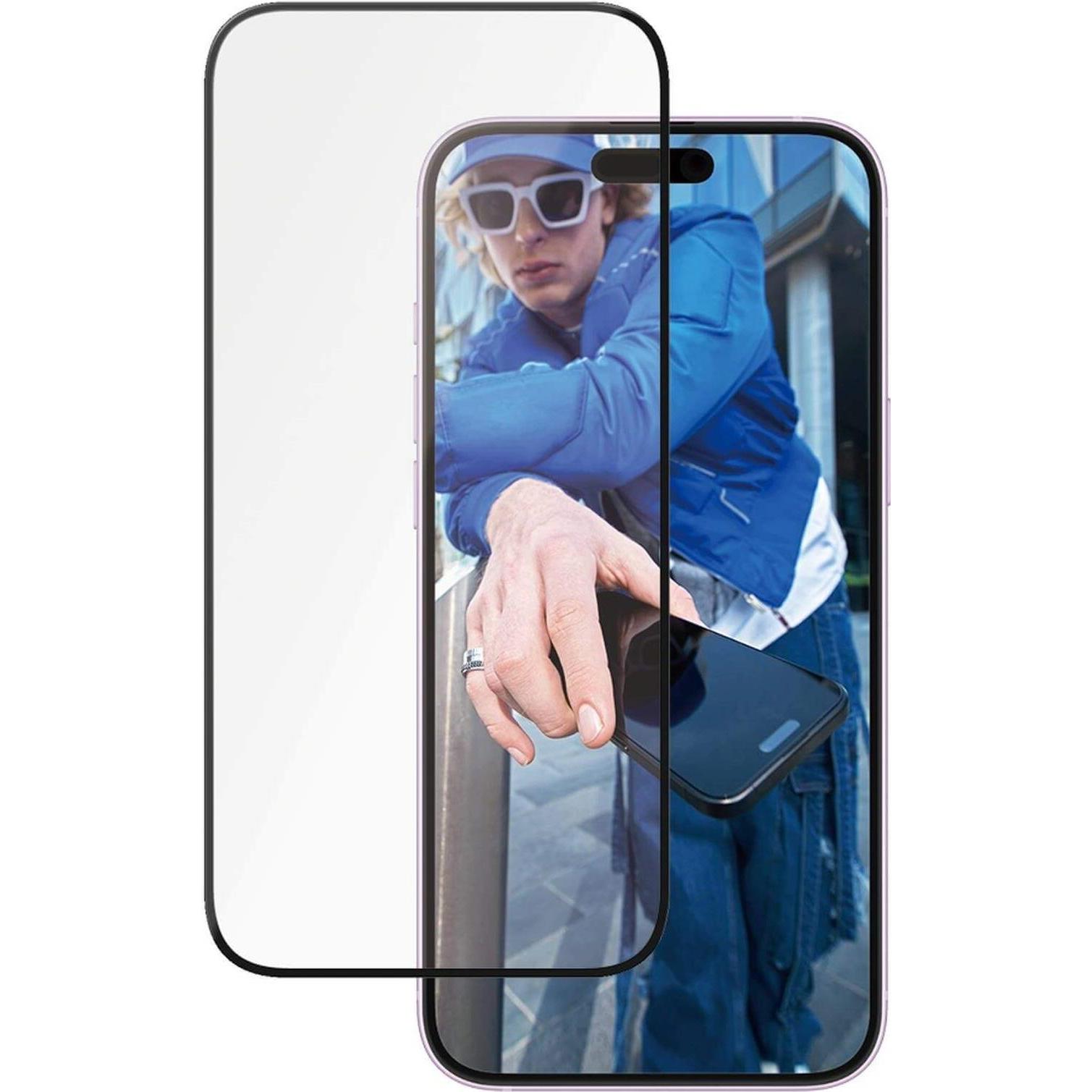 PanzerGlass Ceramic Protection Ultra-Wide Fit (1 Stück, Apple iPhone 16 Plus), Smartphone Schutzfolie, Transparent