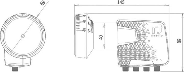 Produktbild inverto IDLB-QDL410-PREMU-OPN (Quad LNB, 40mm)