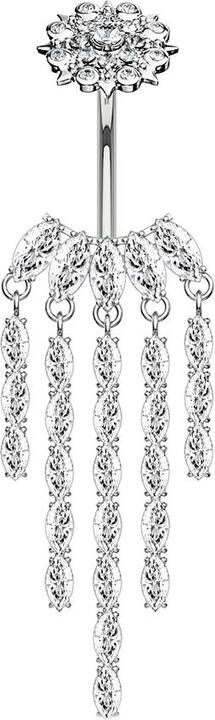 Immagine prodotto Star Piercing Lampadario in argento con filo interno a banana (Ottone, Acciaio chirurgico 316L)