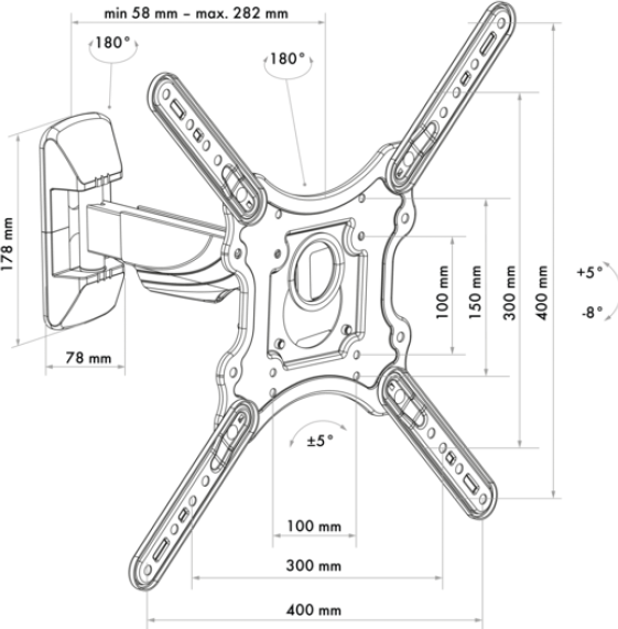 Produktbild Schwaiger Motion (Wand, 75", 35 kg)