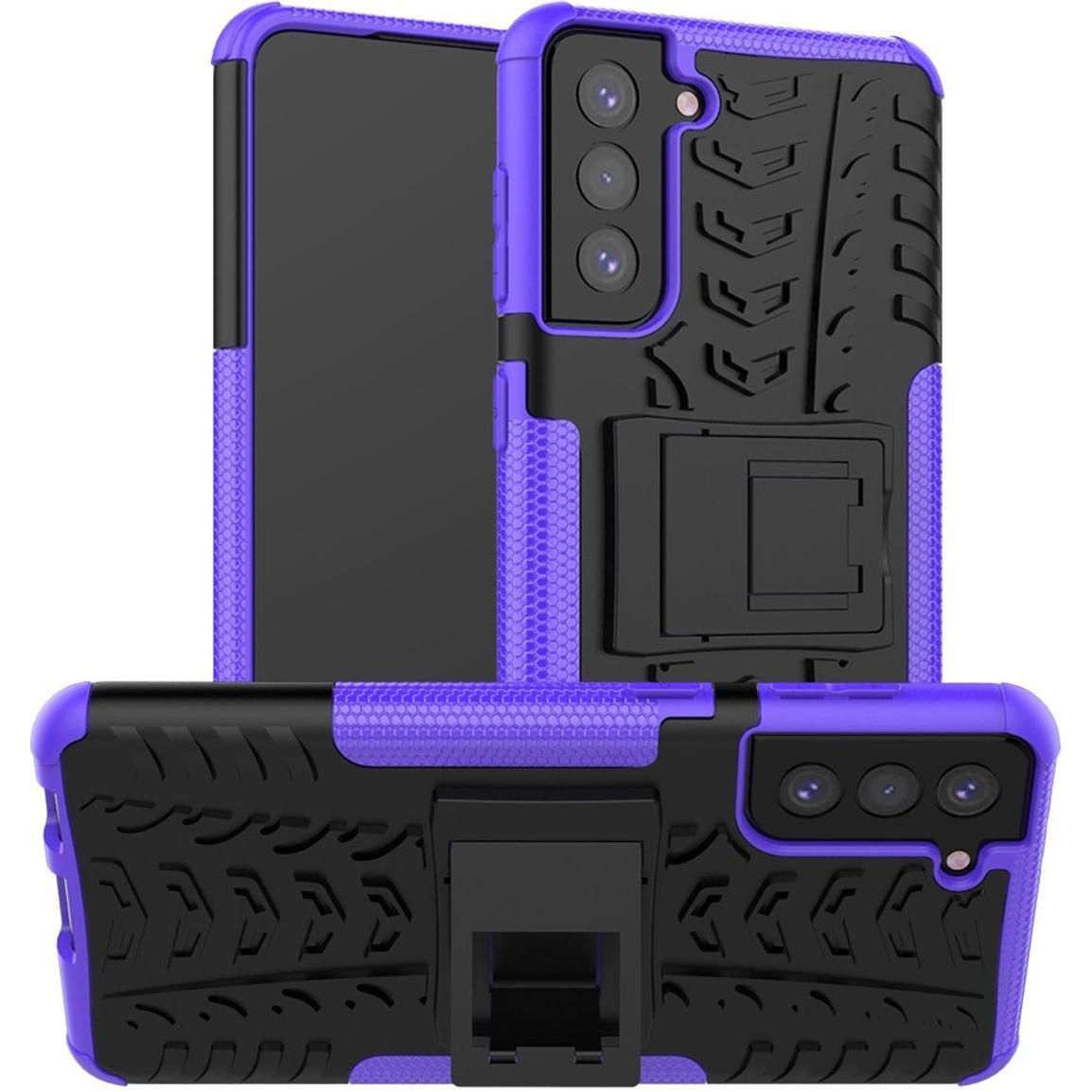 König Design Hülle Handy Schutz für Samsung Galaxy S21 Plus Case Cover Tasche Etuis Violett (Samsung Galaxy S21+), Smart...