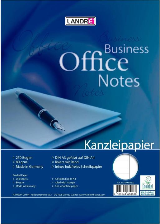 Landré Carta da ufficio Office A3/A4 (A3, 80 g/m²)