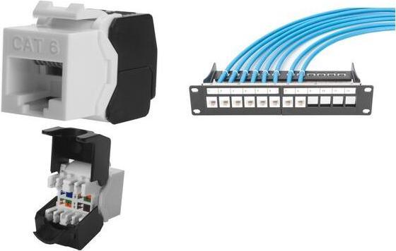 Produktbild Digitus CAT 6 Keystone-Buchse, ungeschirmt werkzeuglose Verbindung, 24er Set (Keystone Modul)