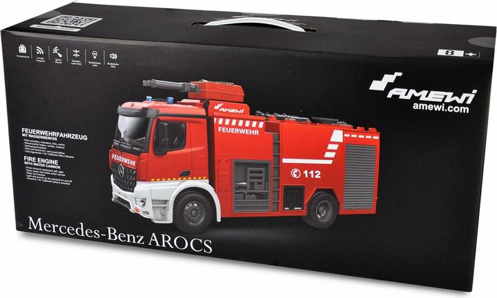 Actual product image Amewi Mercedes Benz Fire Truck Electric Brushed Truck 2WD 1:18 RTR (RTR Ready-to-Run)