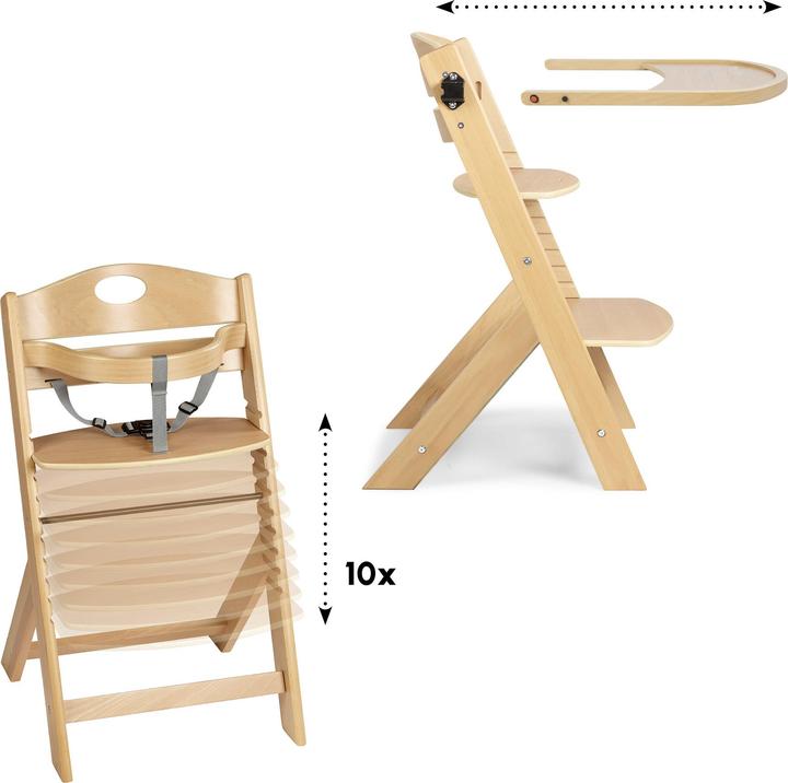 Actual product image BabyGo Family Pro nature (Highchair)