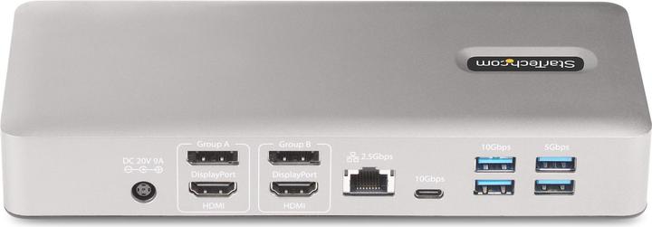 Produktbild StarTech com 132UE-TB4USB4DOCK, Kabelgebunden, Thunderbolt 4, 98 W, 3,5 mm, 10,100,1000,2500 Mbit/s (7 Ports)