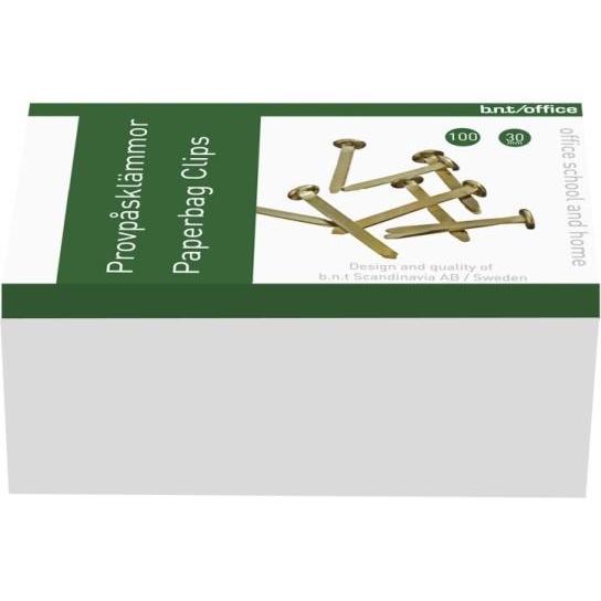 BNT/Office Bnt Office Paperbinders 30mm 100stk/pak - (100 stk.), Accessori per Rilegatrice