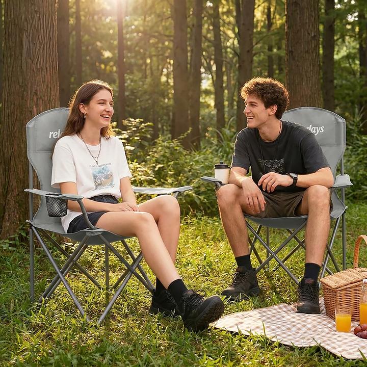 Produktbild Relaxdays 2x Campingstuhl