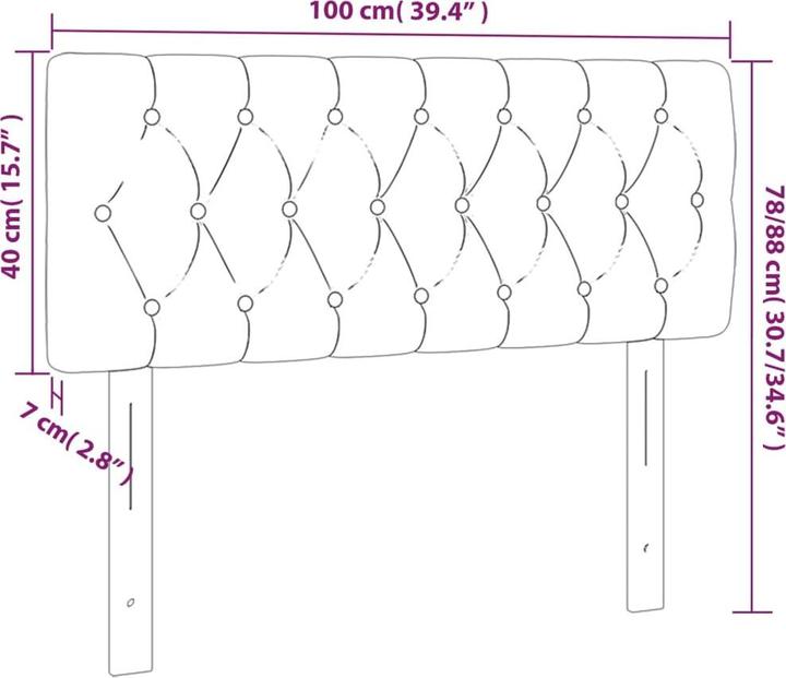 Actual product image vidaXL Mathew (200 x 7 x 128 cm)