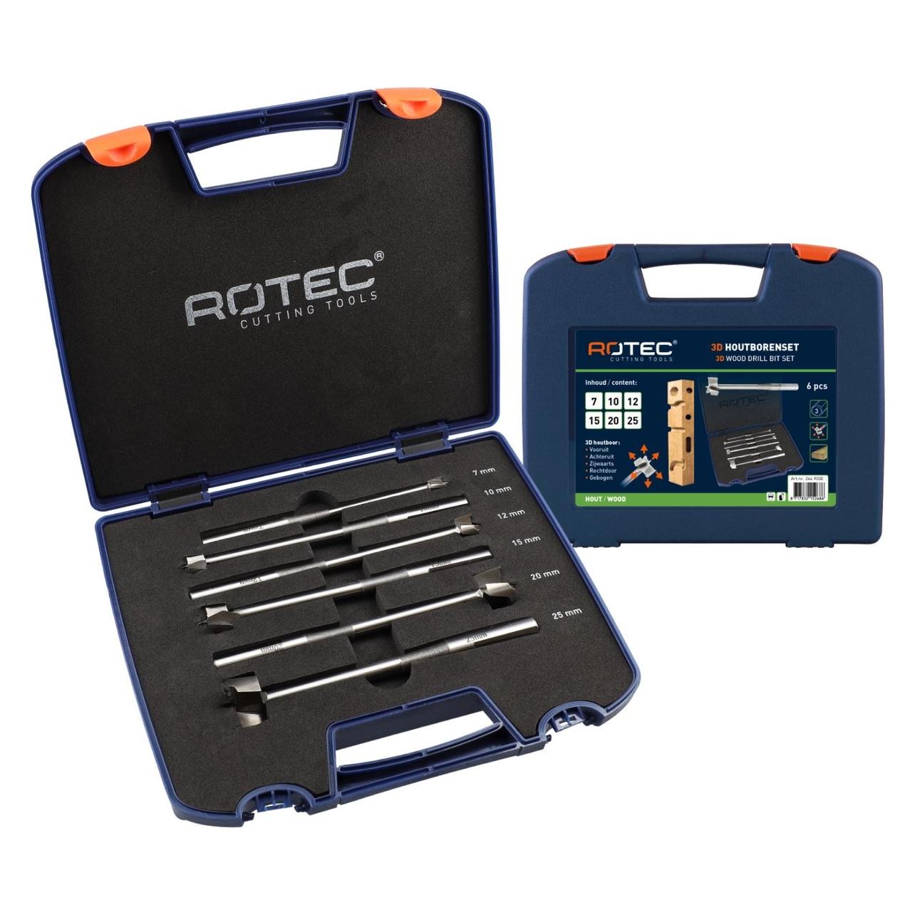 Rotec, Boorbitje, 3D-Houtborenset Type 244 6-delig - Ã˜10-25 Mm (10 - 25 Mm)