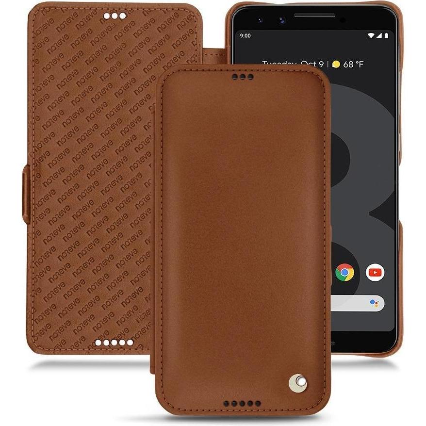 Noreve Lederschutzhülle horizontal (Google Pixel 3 XL), Smartphone Hülle, Braun