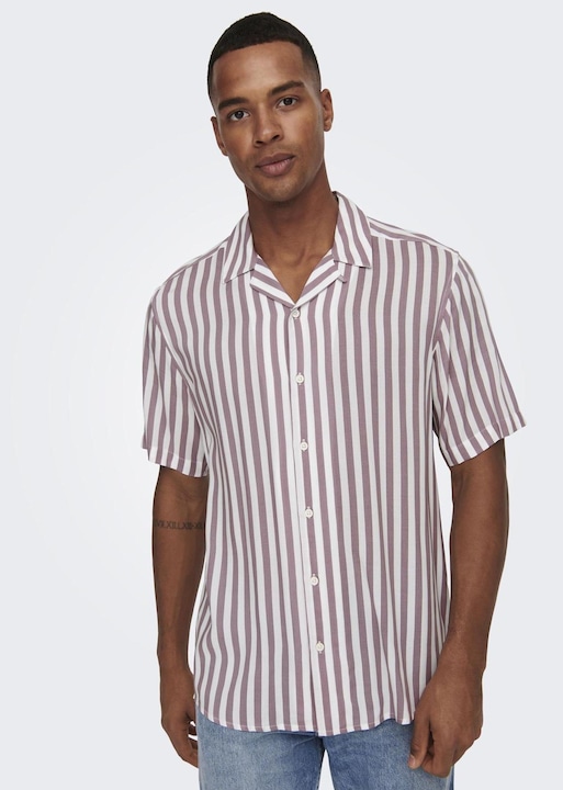 Produktbild Only & Sons Gestreiftes Kurzarmhemd (XS)