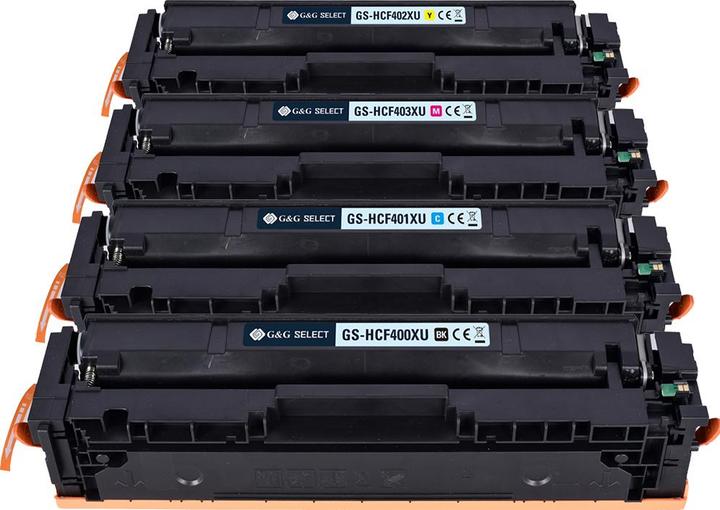 Image du produit G&G Toner de remplacement HP, Canon 201X, 045H Compatible Noir, Cyan, Magenta, Jaune GS-H201X-4P (CF)