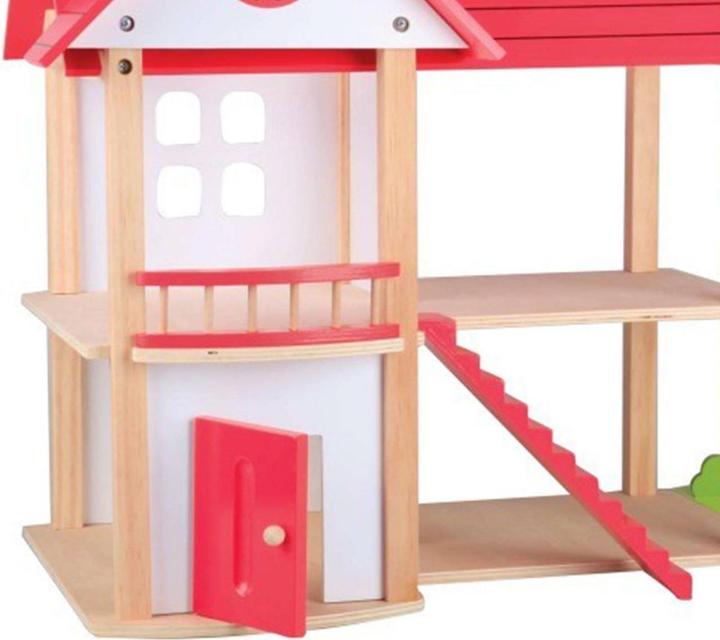 Produktbild Beeboo Puppenhaus Eco Villa Spielzeughaus aus Holz unmöbliert
