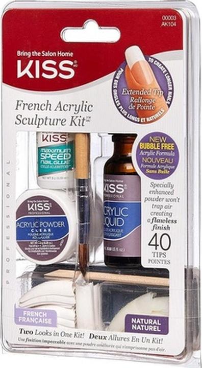 Produktbild KISS French Acrylic Modeling Set with Liquid Acrylic, Acrylic Powder, Shaping Brush, Nail File, Quick-Dry