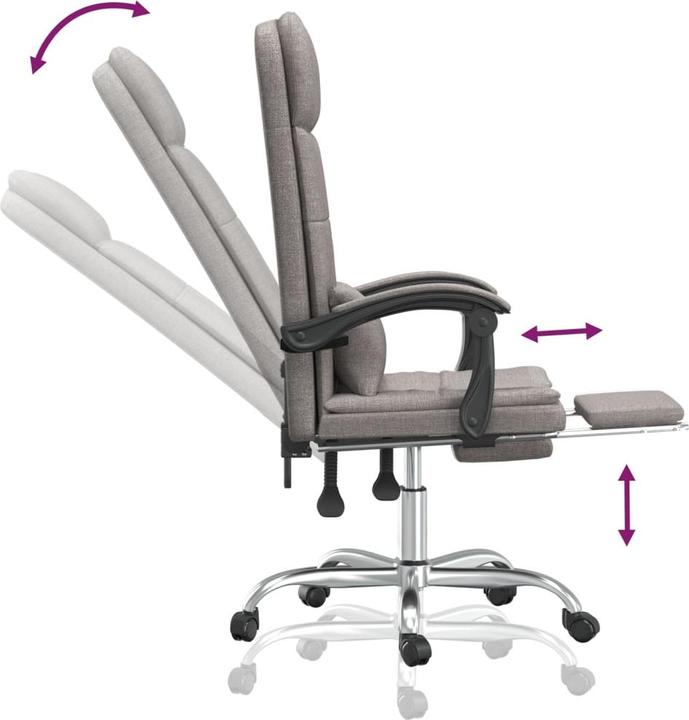 Produktbild vidaXL Massage-Bürostuhl (46.50 - 56 cm)