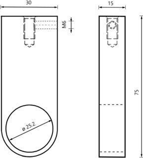 Productafbeelding OK-Line Schrankrohr-Mittellager