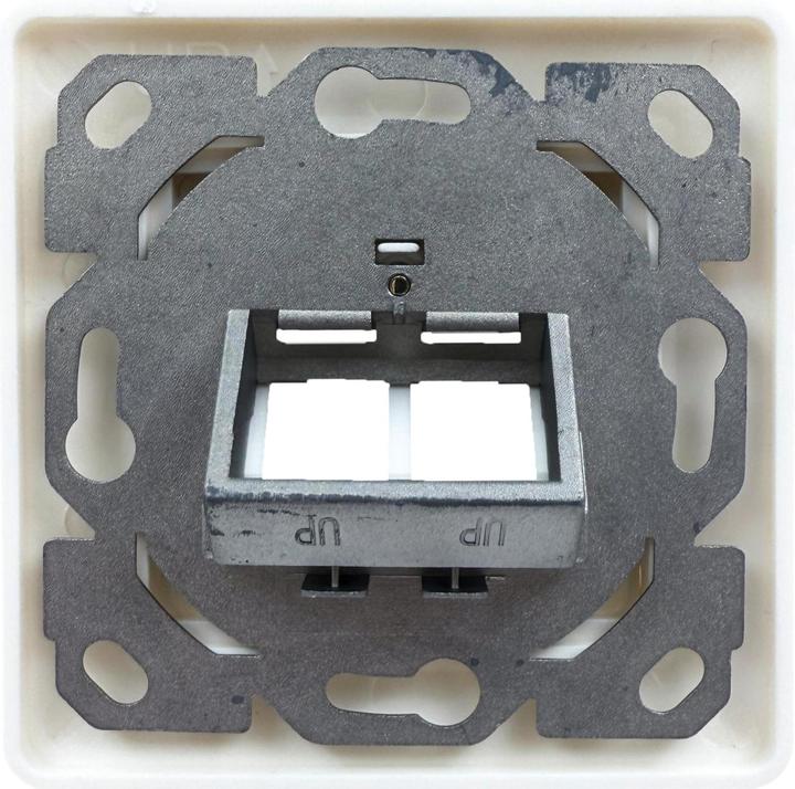 Productafbeelding Wirewin Keystone lege doos voor 2 modules, inbouw, schakelprogramma compatibel, RAL9010 Keystone systeem