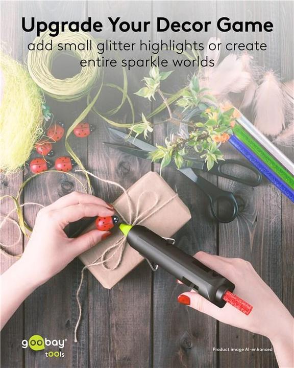 Image du produit Goobay Heissklebesticks 11 mm, 5 Glitzer-Farben, 10 Stk.