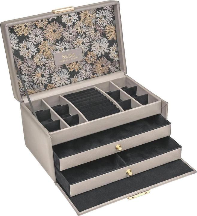 Produktbild Sacher Sammleretui 2414.510.561604 grau schwarz mit 12 kleinen Fächern FLEUR VENICE -