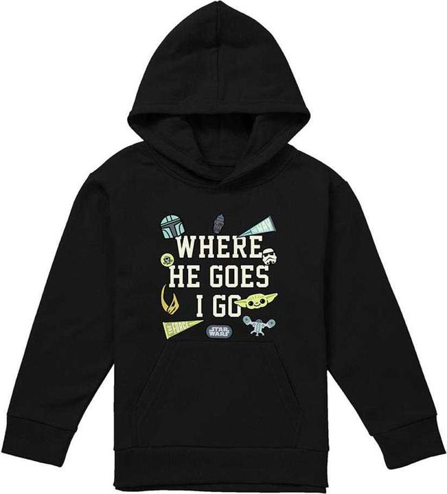 Produktbild Star Wars Where He Goes Badges Kapuzenpullover meliert (116)