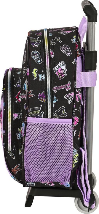 Produktbild Monster High Schulrucksack mit Rädern Creep Schwarz 28 x 34 x 10 cm