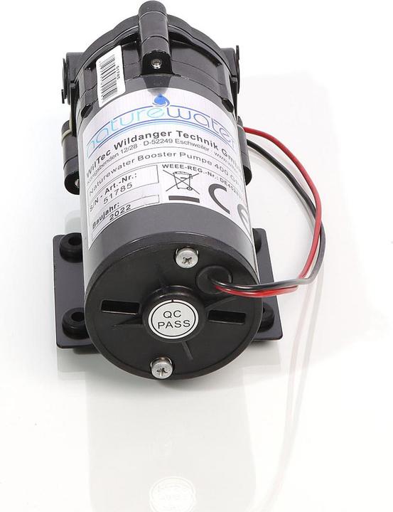 Actual product image Naturewater Booster Pump with 400 GPD (1514 l/day) 96W for Reverse Osmosis Systems (Booster pump)