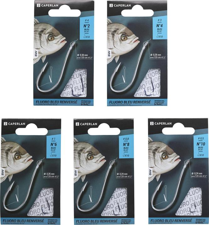 Actual product image Caperlan Leader hook Sea Blue Reversed