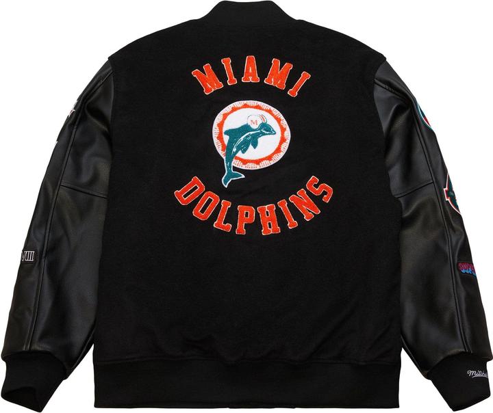 Produktbild Mitchell & Ness Varsity Jacke BLACKOUT Miami Dolphins - M (M)