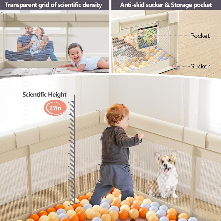 Immagine prodotto Fodoss Laufgitter mit Matte (120 cm, 120 cm)