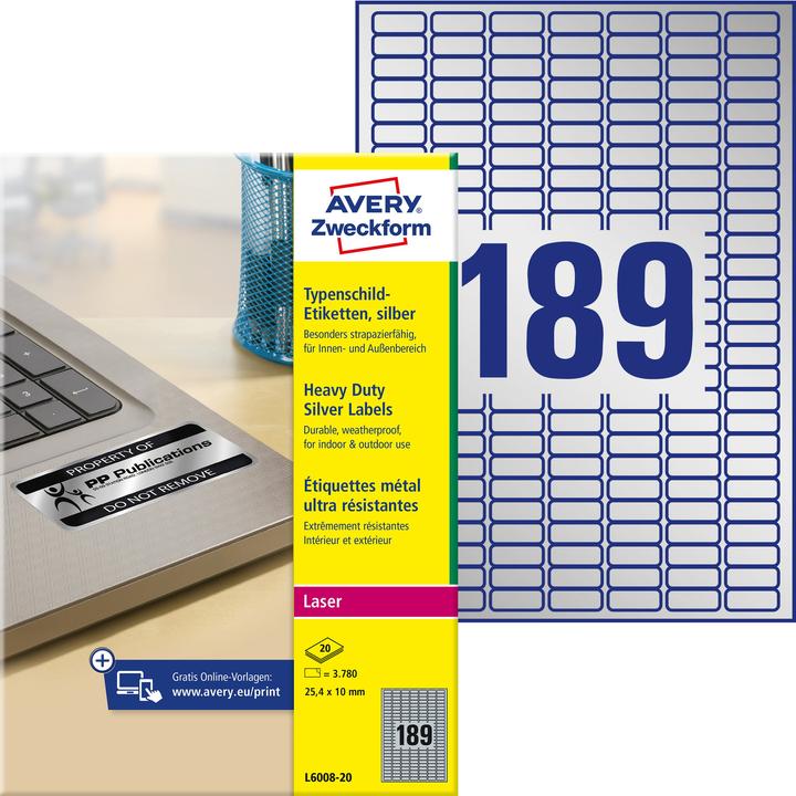 Produktbild Avery Typenschild-Etiketten