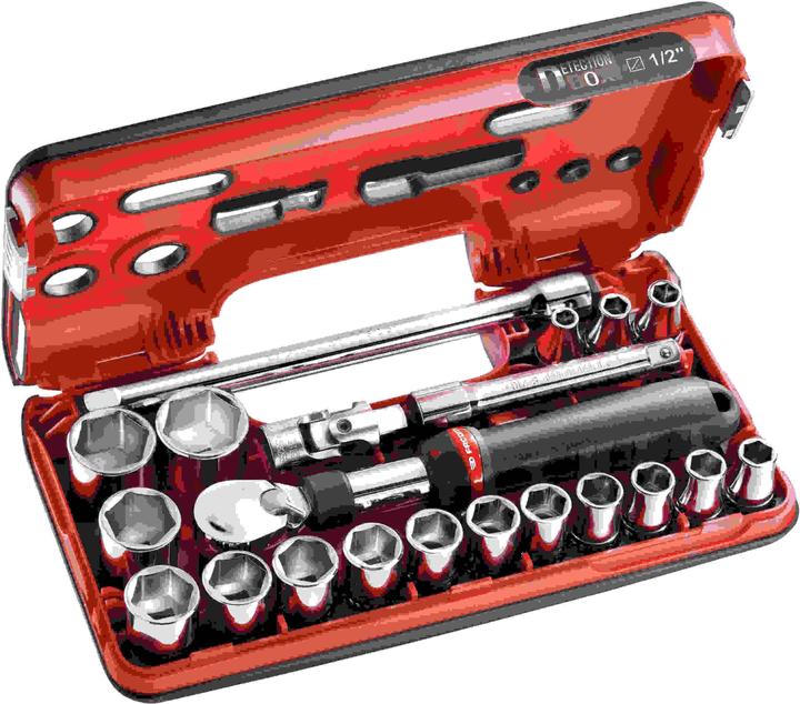 Facom Jeu de douilles 1/2 D-Box, 21 pces (32 mm, 19 mm, 12 mm, 24 mm, 14 mm, 22 mm, 16 mm, 23 mm, 10 mm, 21 mm, 18 mm, 27 mm, 31 mm, 17 mm, 11 mm, 15 mm, 26 mm, 30 mm, 8 mm, 28 mm, 9 mm, 29 mm, 13 mm, 20 mm, 25 mm)