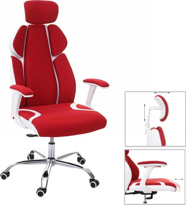 Image du produit Swisshandel24 Chaise de bureau, chaise de bureau chaise pivotante fauteuil de direction, fonction coulissante (45 - 53 cm)