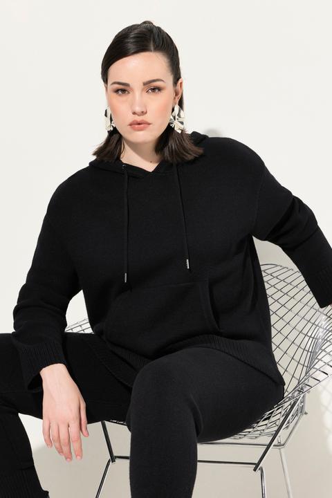 Produktbild Ulla Popken Strick-Hoodie, Oversized, Kapuze, Langarm, Tasche (46, 48)