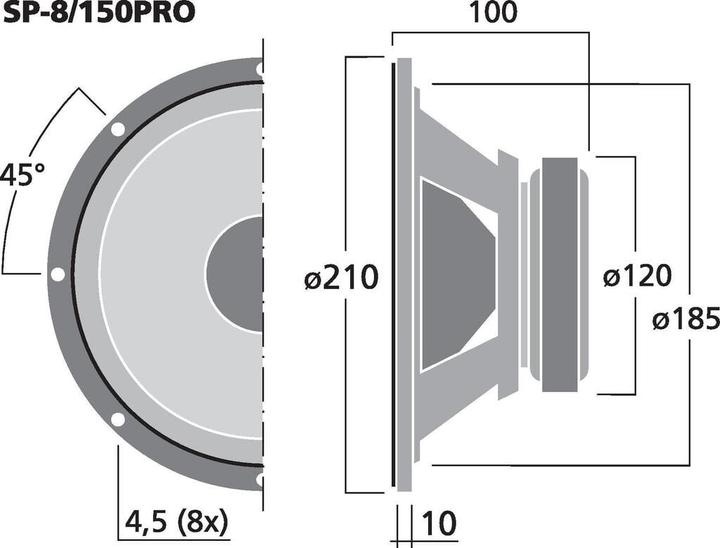 Productafbeelding Img Stage Line SP-8/150PRO (1 stuk)