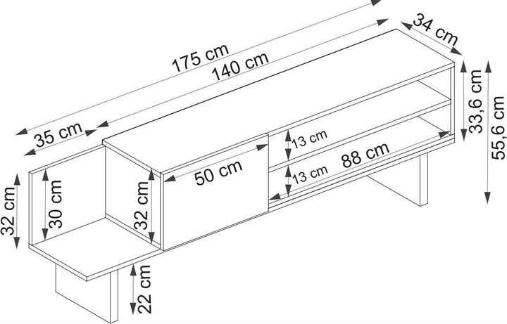 Actual product image Kalune Design Frank (175 x 34 x 55.60 cm)