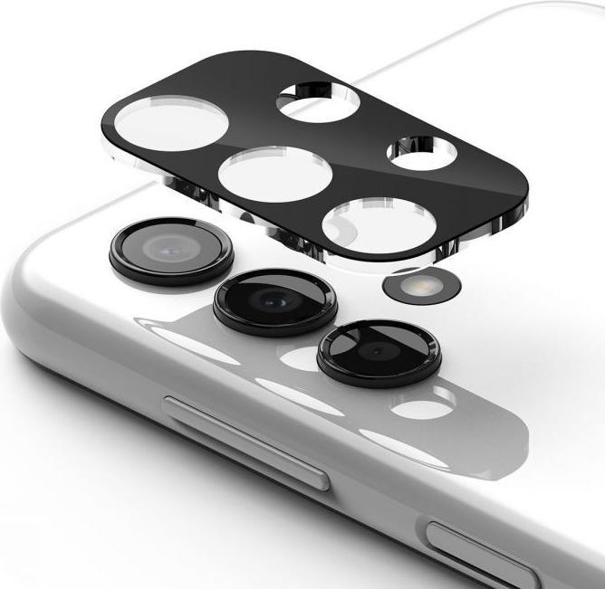 Actual product image Ringke Galaxy A13 4G Camera Protector Full Cover Glass package (3 pcs) Black (3 pcs., Samsung Galaxy A13)