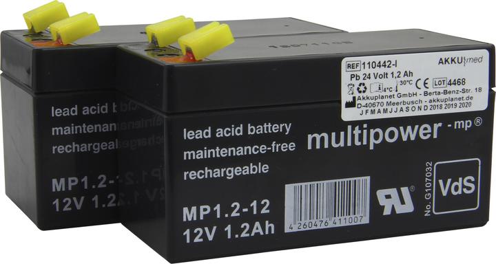 Multipower Akkueinsatz Hill Rom Krankenhausbett Typ Evolution MA2B, MA8A, CB12 (Device specific)