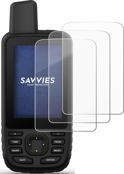 Actual product image Savvies 3x Smart Glass - 9H Hybrid Glass Screen Protector for Garmin GPSMAP 67