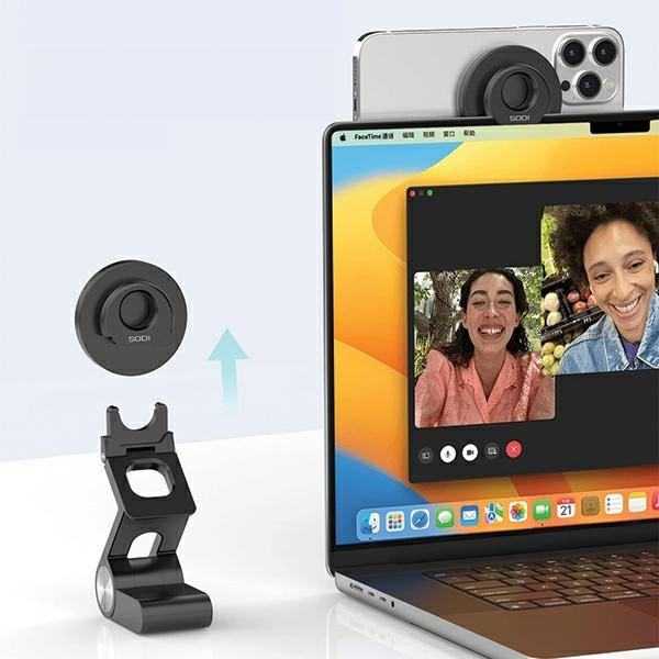 Productafbeelding Sodi Wielofunkcyjny uchwyt indukcyjny 3w1 do iMaca BM-330 biały/wit MagSafe