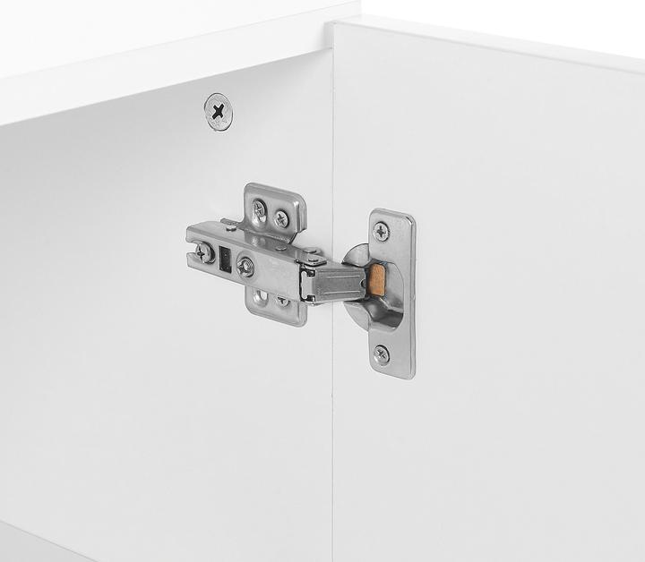 Produktbild Beliani Sideboard weiss / heller Holzfarbton 2 Schubladen Schrank FILI (120 x 40 x 70 cm)