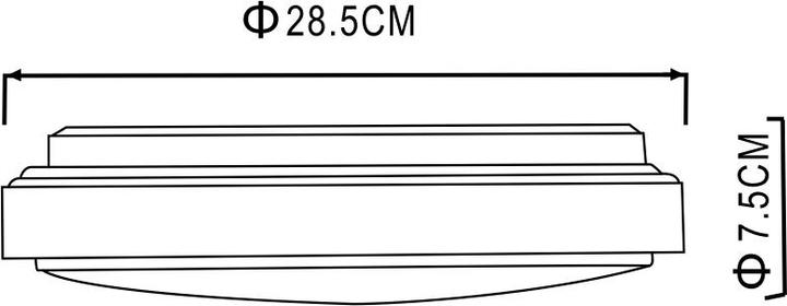 Actual product image Globo Ceiling light Kalle white 1xLED (1300 lm)